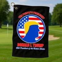 The People's President Donald Trump USA Logo Golf Towel thumb 1