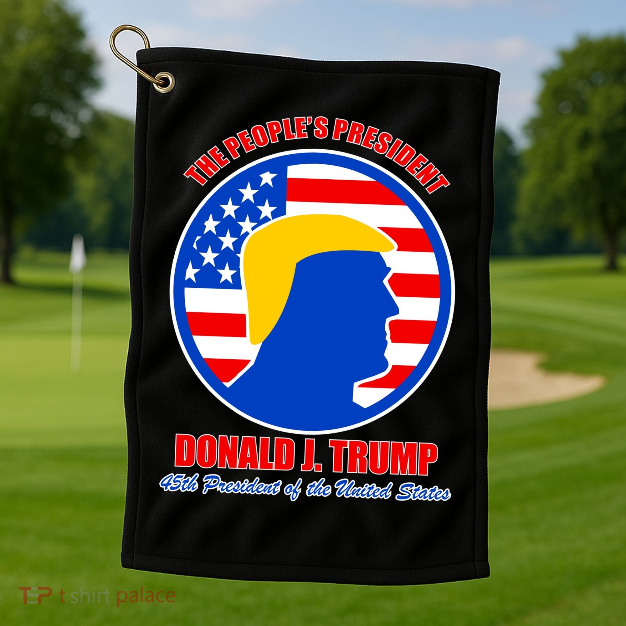 The People's President Donald Trump USA Logo Golf Towel