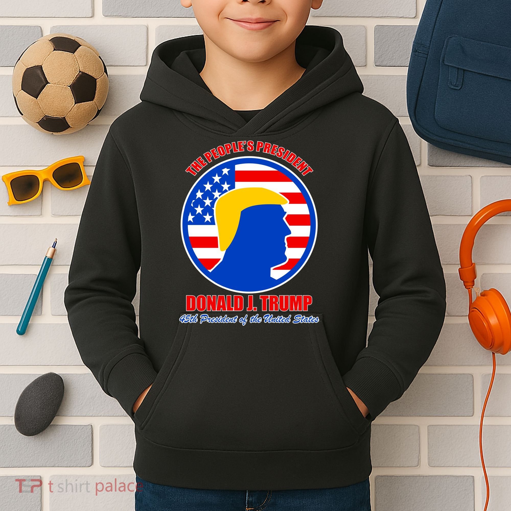 The People's President Donald Trump USA Logo Kids Hoodie
