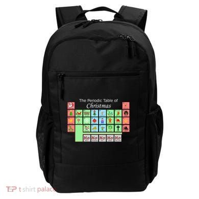 The Periodic Table Of Christmas Elements Backpack