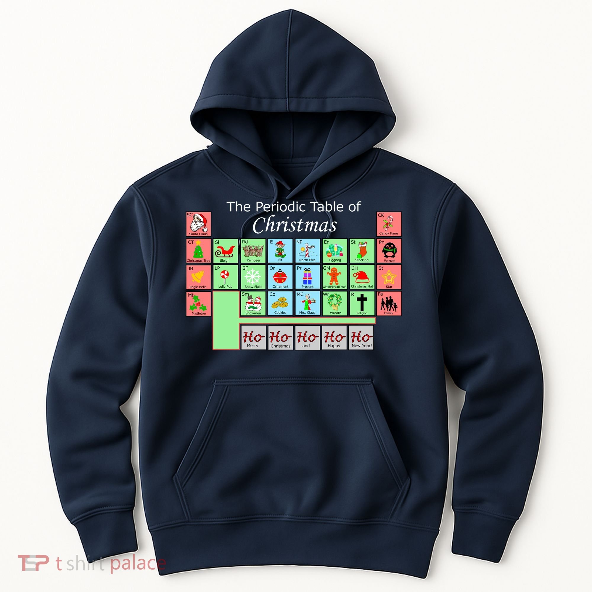 The Periodic Table Of Christmas Elements Hoodie