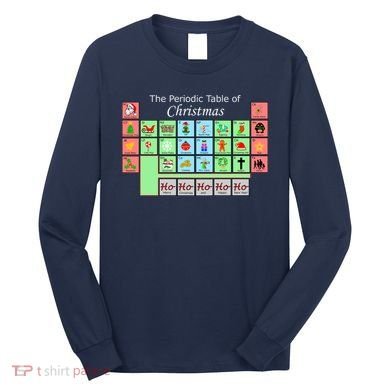 The Periodic Table Of Christmas Elements Long Sleeve Shirt