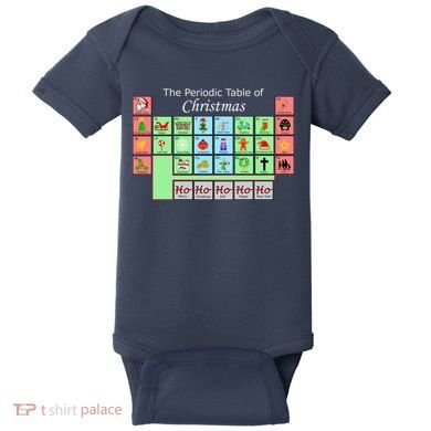 The Periodic Table Of Christmas Elements Baby Bodysuit