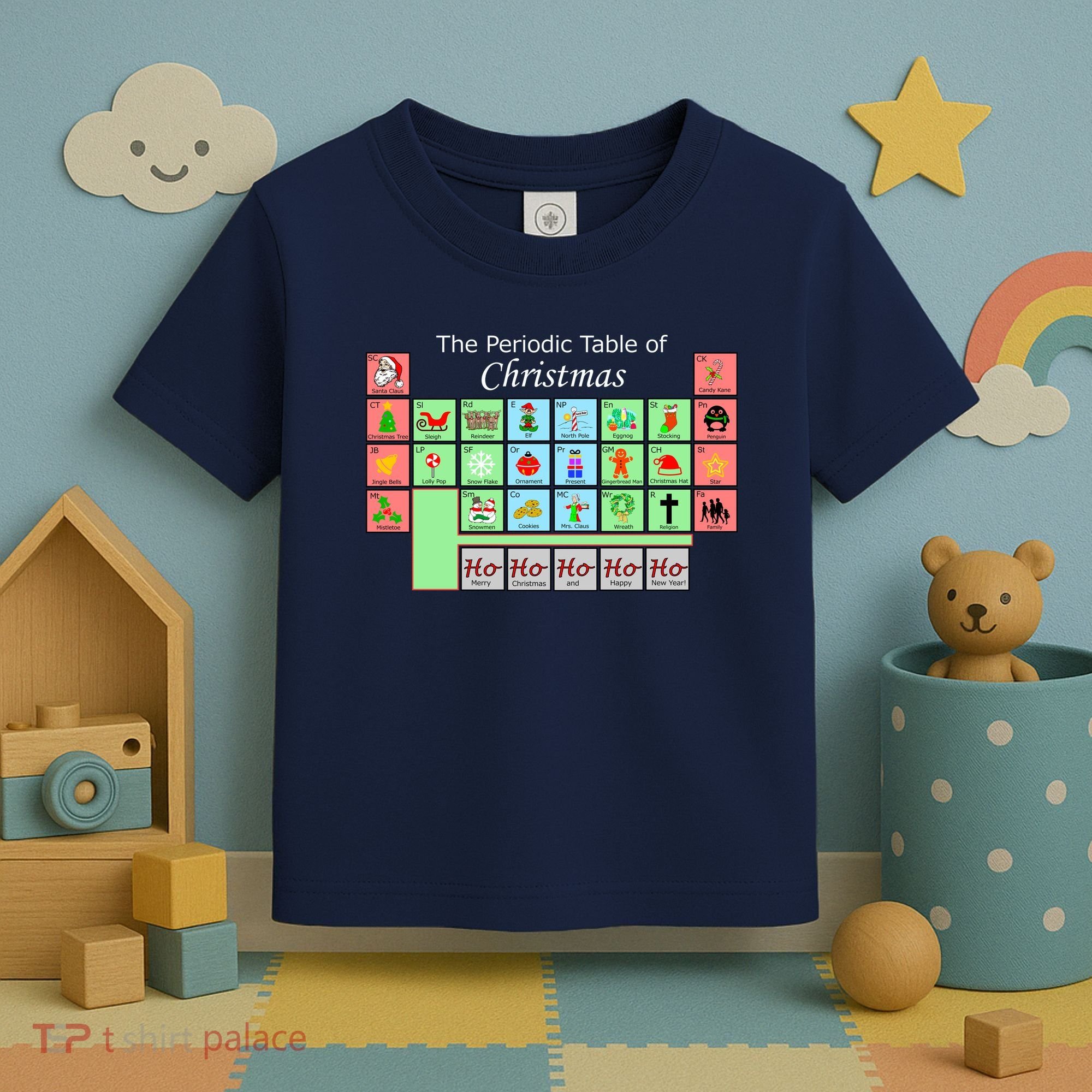 The Periodic Table Of Christmas Elements Toddler T-Shirt