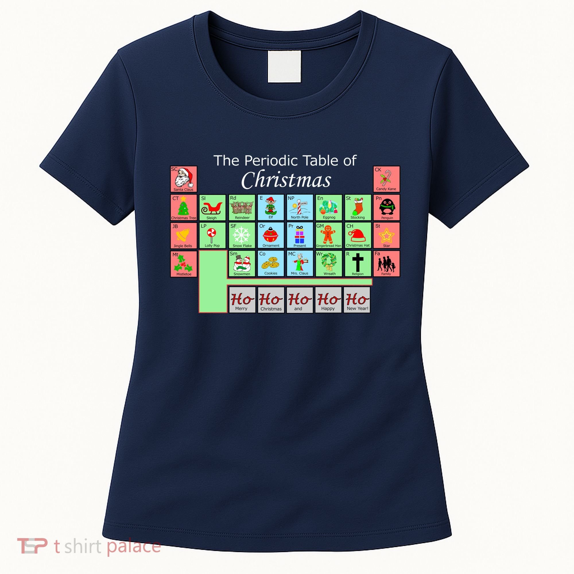 The Periodic Table Of Christmas Elements Women's T-Shirt