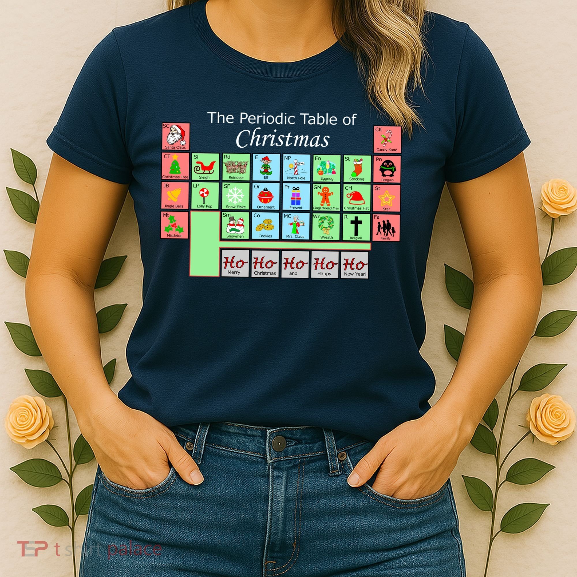 The Periodic Table Of Christmas Elements Women's T-Shirt