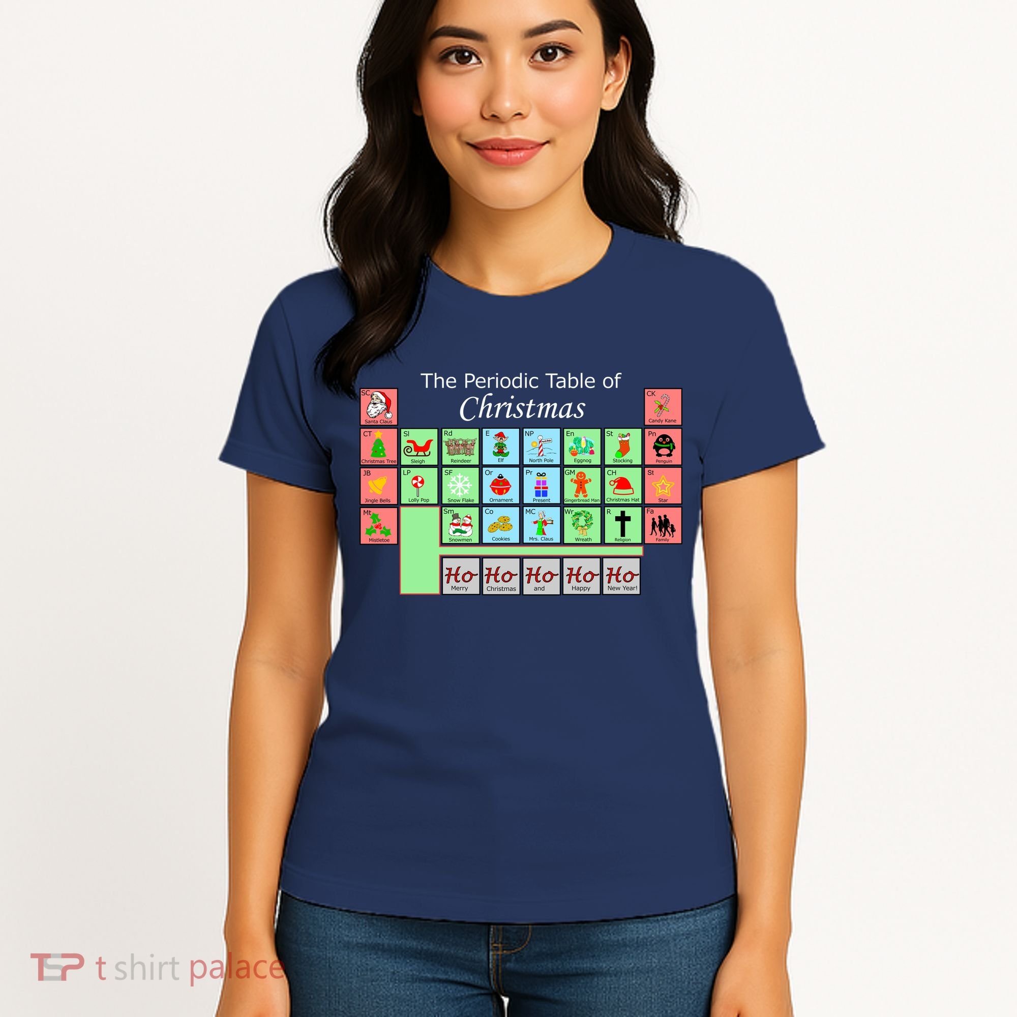 The Periodic Table Of Christmas Elements Women's T-Shirt