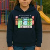 The Periodic Table Of Christmas Elements Kids Hoodie thumb 3