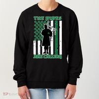 The Piped Are Call St Pattys Day Irish Flag Women's Sweatshirt thumb 0