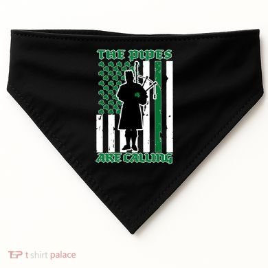 The Piped Are Call St Pattys Day Irish Flag USA-Made Doggie Bandana