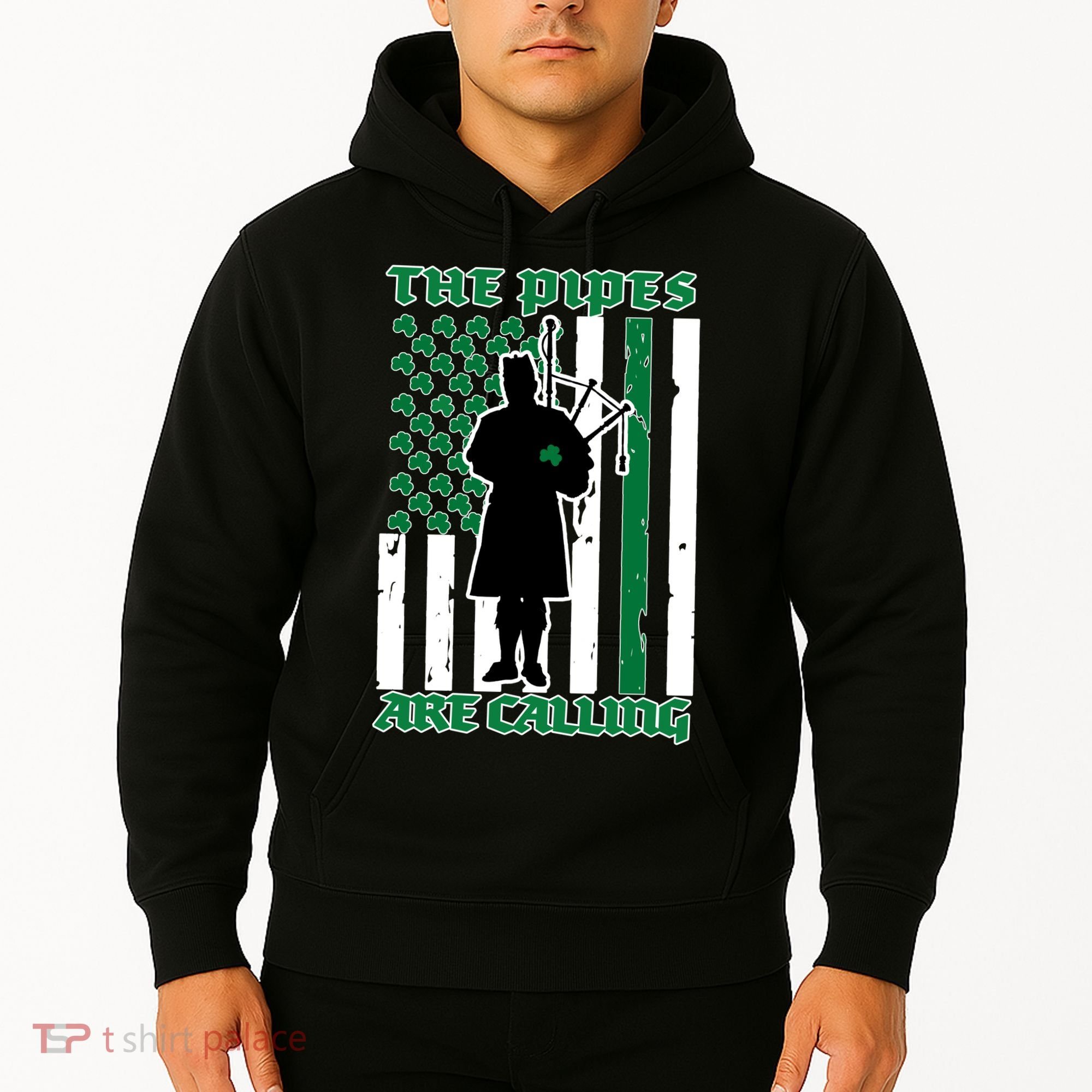 The Piped Are Call St Pattys Day Irish Flag Hoodie