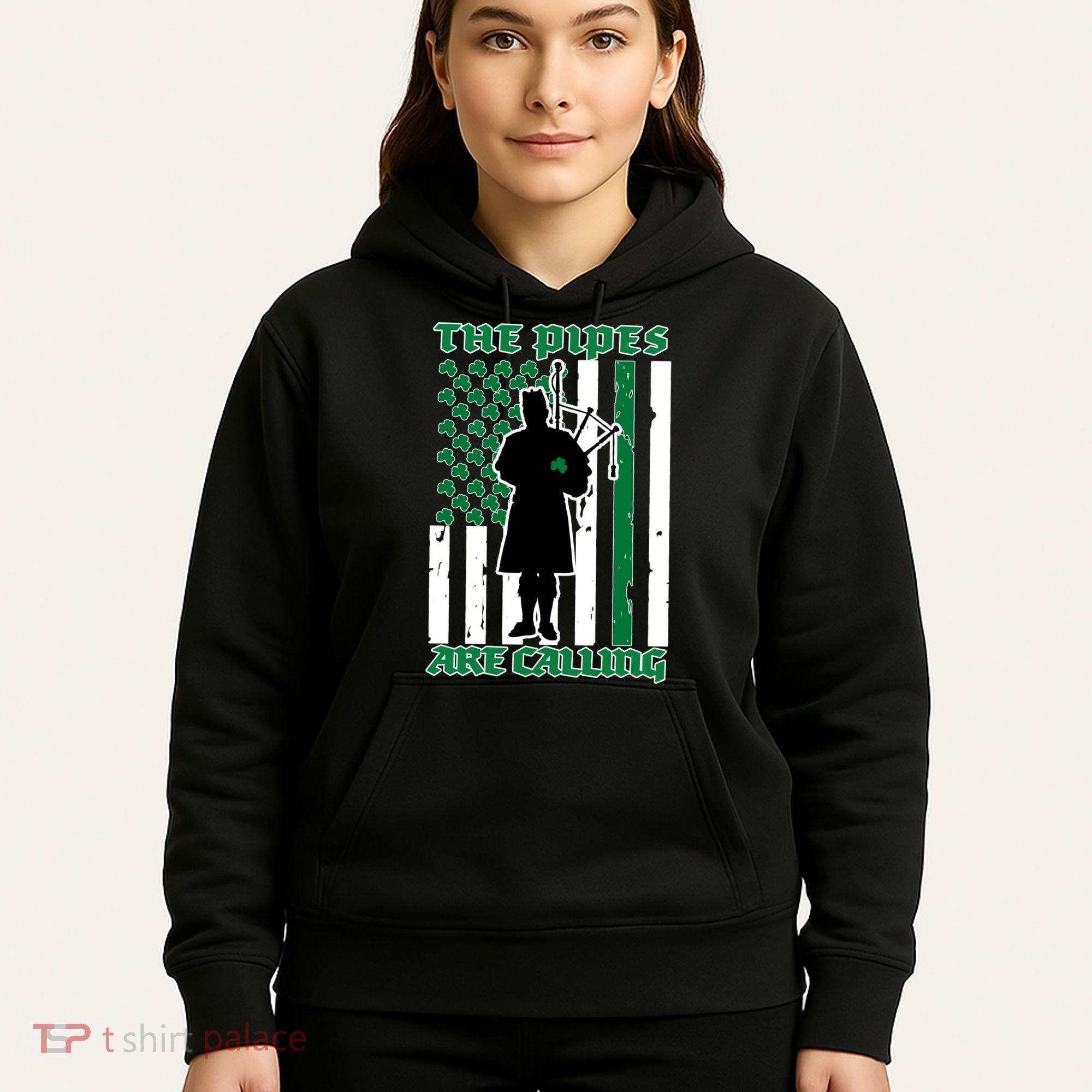 The Piped Are Call St Pattys Day Irish Flag Hoodie