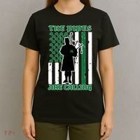 The Piped Are Call St Pattys Day Irish Flag T-Shirt thumb 4