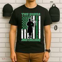 The Piped Are Call St Pattys Day Irish Flag T-Shirt thumb 6