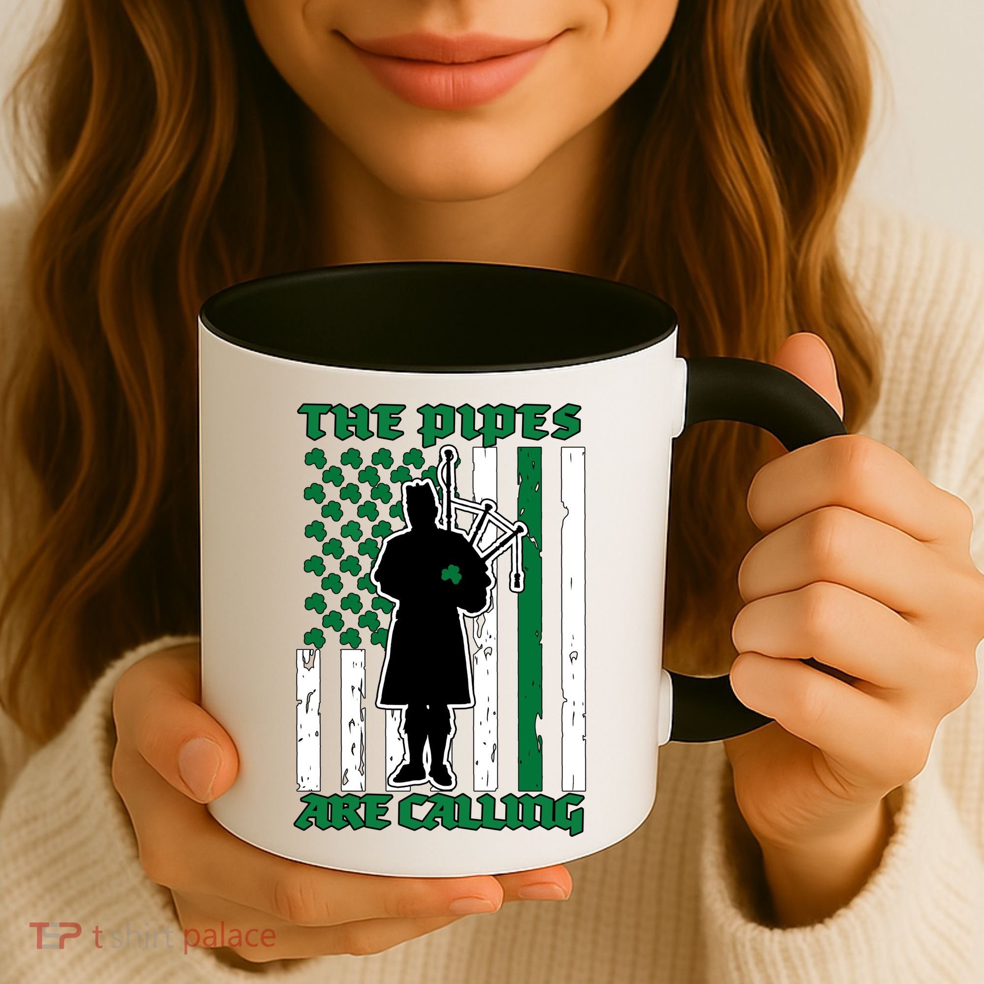 The Piped Are Call St Pattys Day Irish Flag Coffee Mug