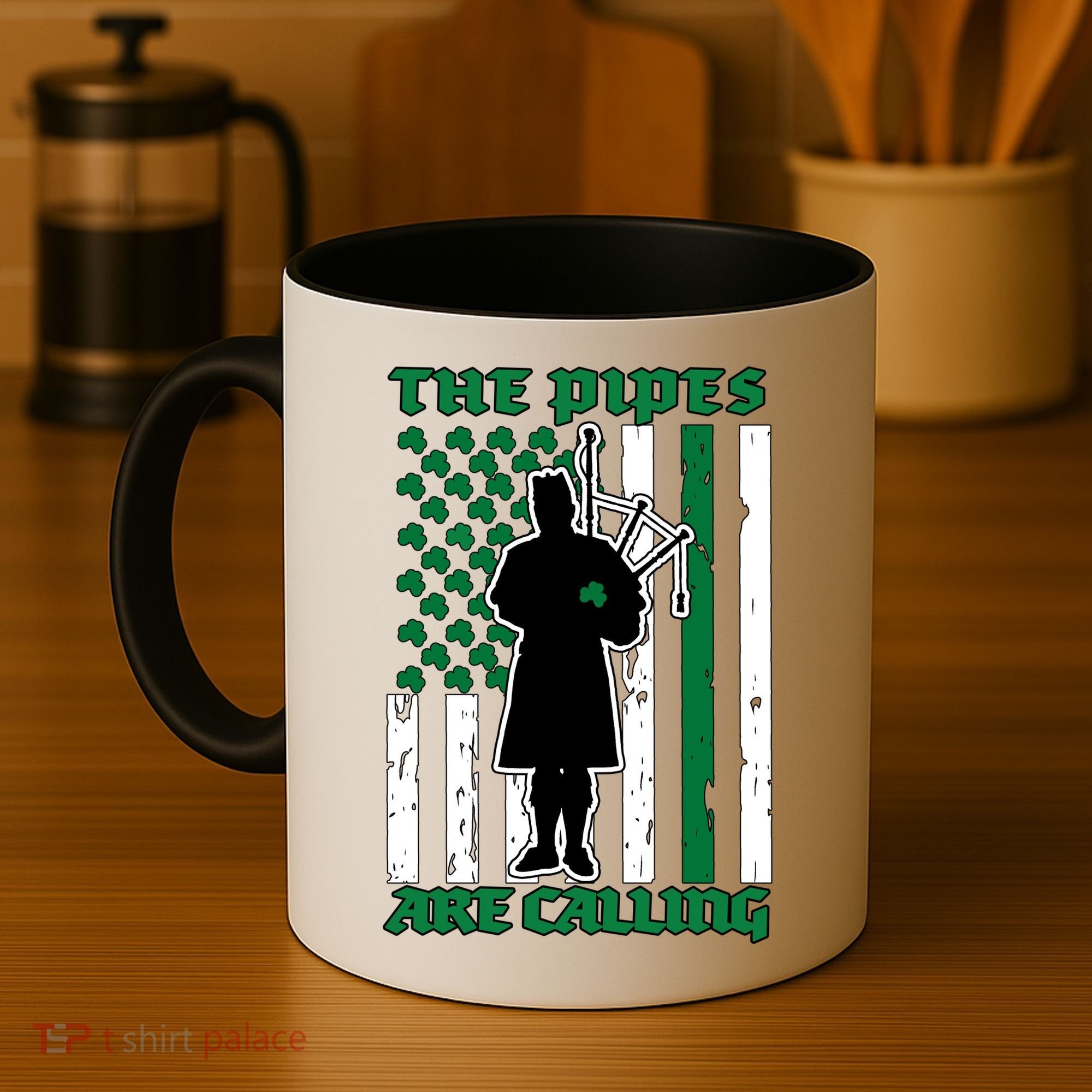 The Piped Are Call St Pattys Day Irish Flag Coffee Mug