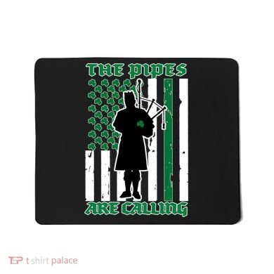 The Piped Are Call St Pattys Day Irish Flag Mousepad