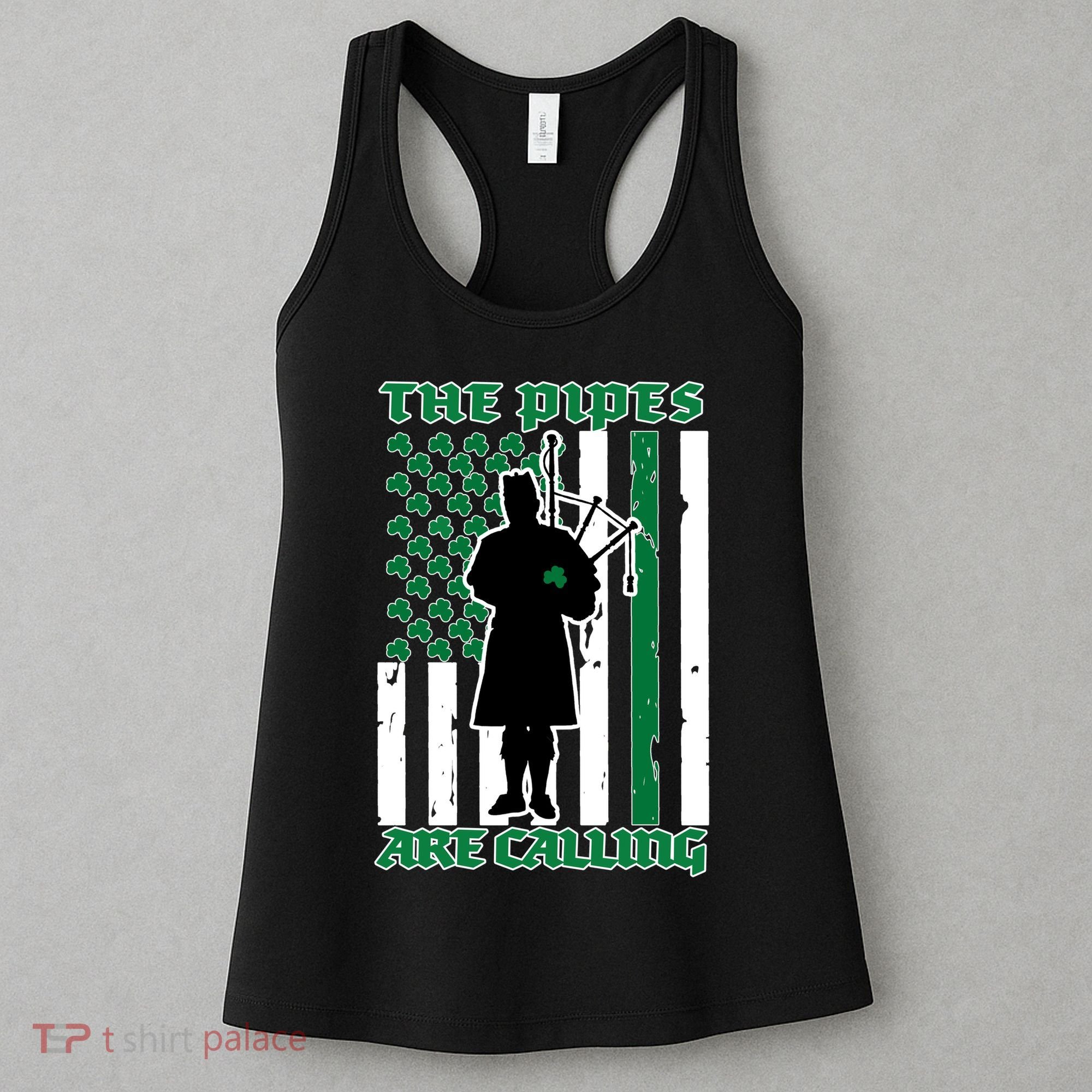 The Piped Are Call St Pattys Day Irish Flag Women's Tank Top