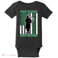 The Piped Are Call St Pattys Day Irish Flag Baby Bodysuit thumb 0