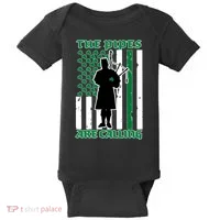 The Piped Are Call St Pattys Day Irish Flag Baby Bodysuit thumb 0
