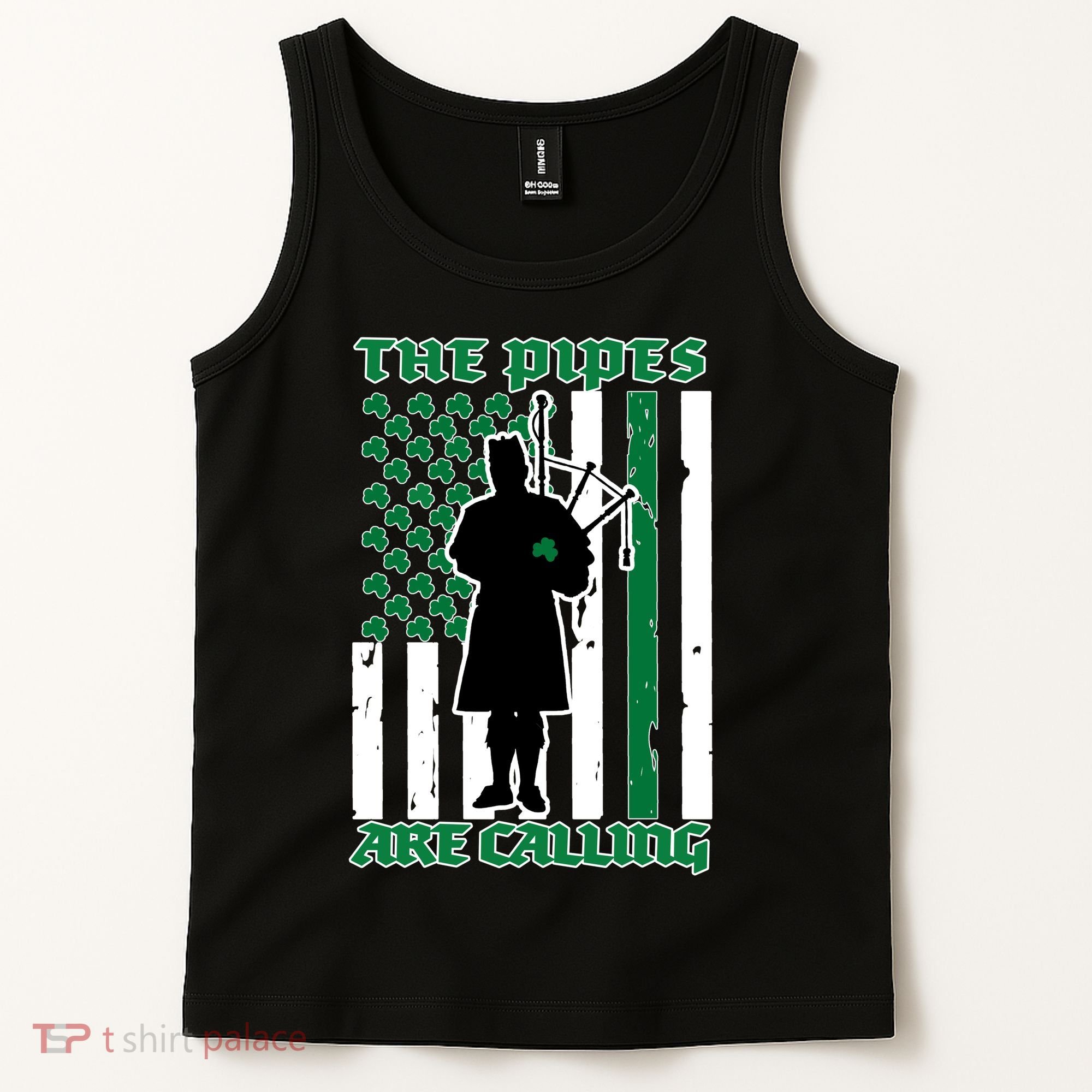 The Piped Are Call St Pattys Day Irish Flag Tank Top