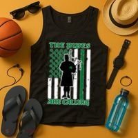 The Piped Are Call St Pattys Day Irish Flag Tank Top thumb 4