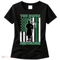 The Piped Are Call St Pattys Day Irish Flag Women's T-Shirt thumb 0