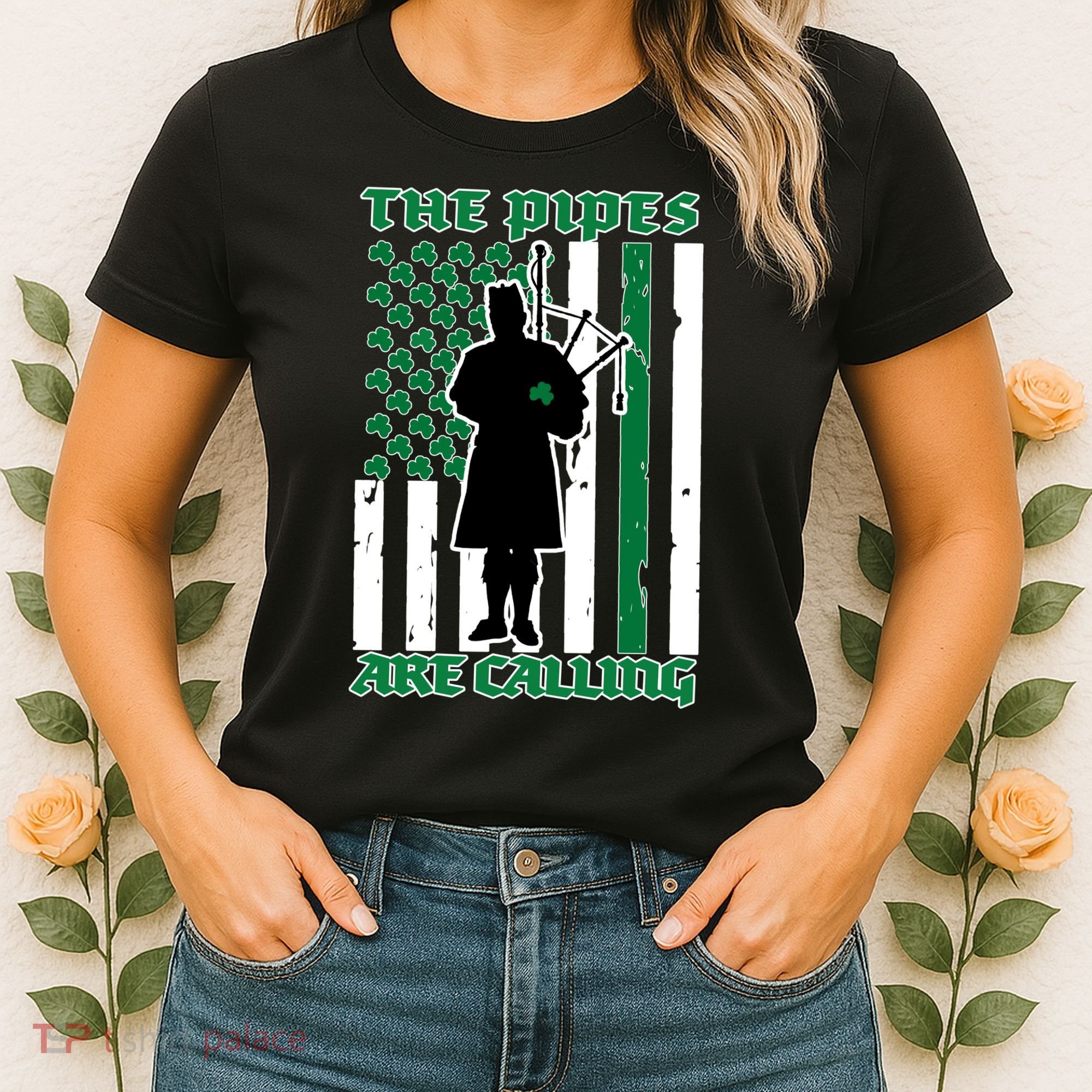 The Piped Are Call St Pattys Day Irish Flag Women's T-Shirt