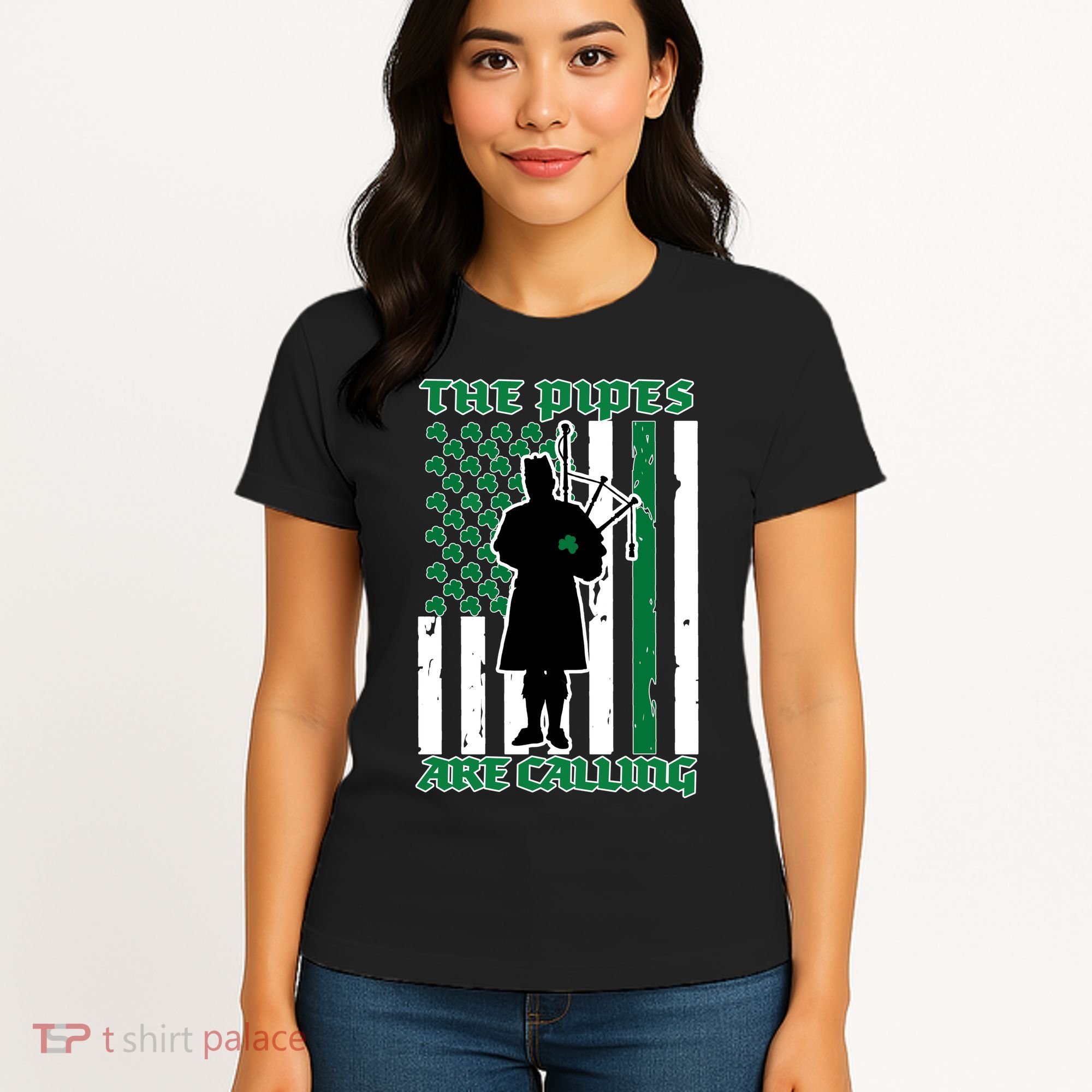 The Piped Are Call St Pattys Day Irish Flag Women's T-Shirt