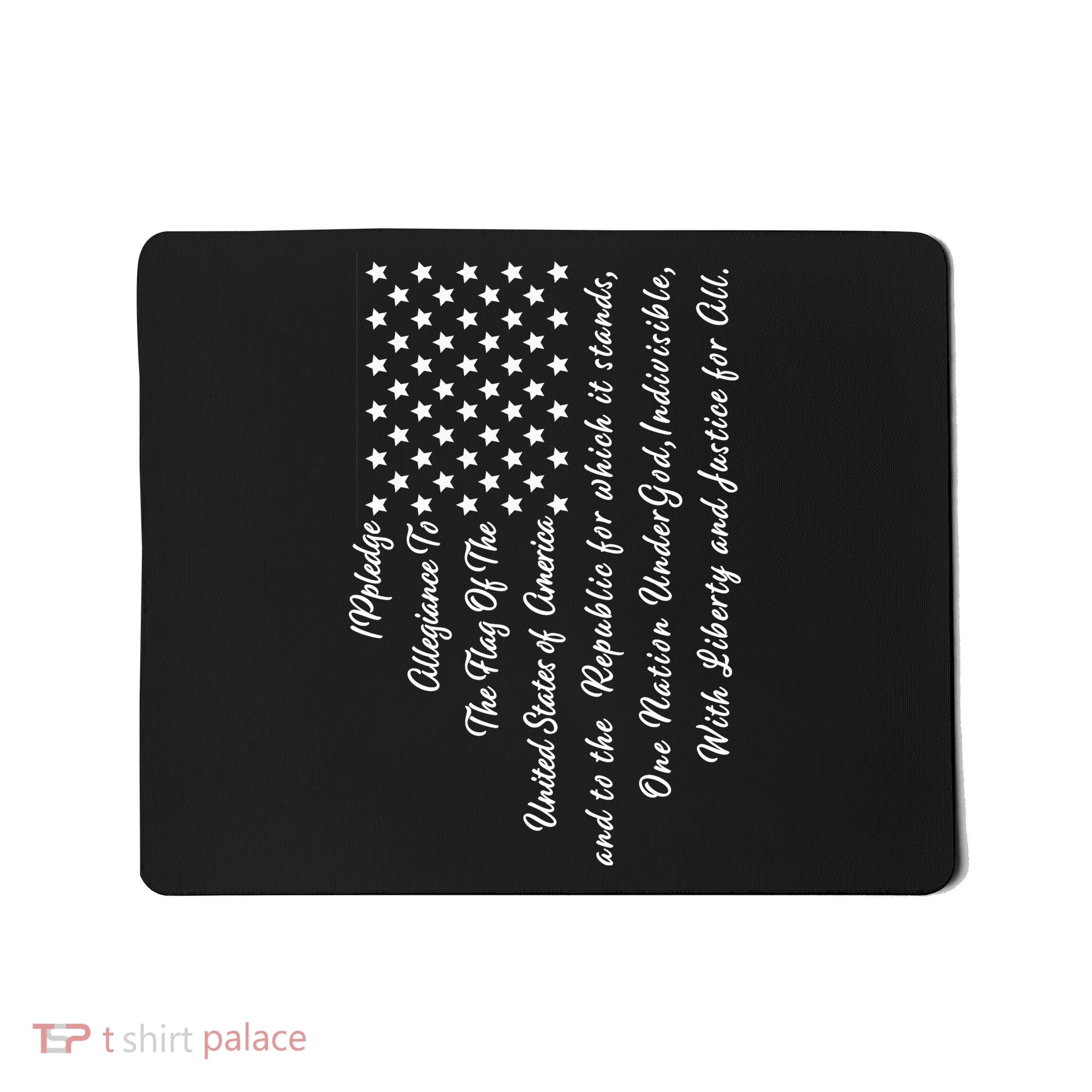 The Pledge of Allegiance American Flag Mousepad