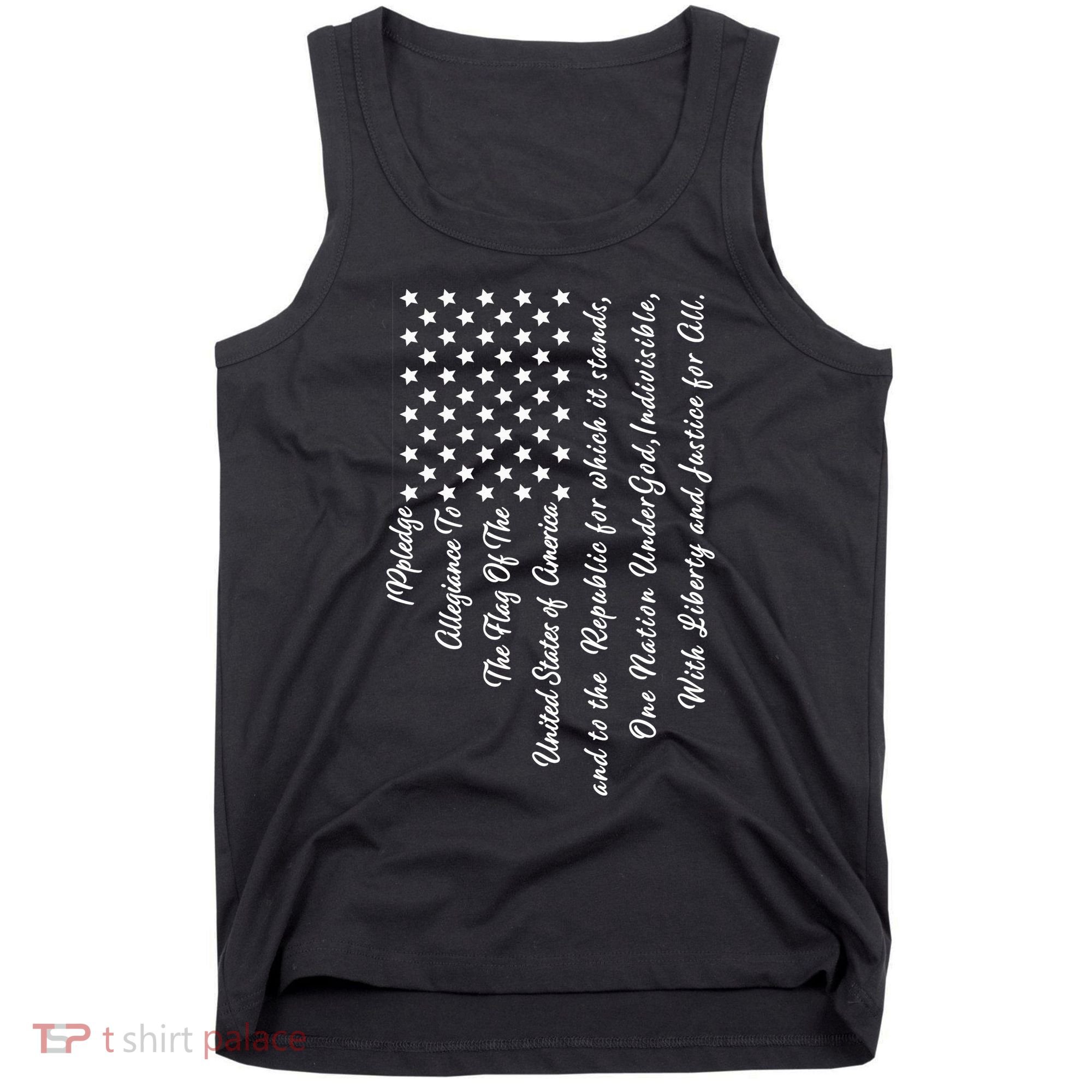 The Pledge of Allegiance American Flag Tank Top