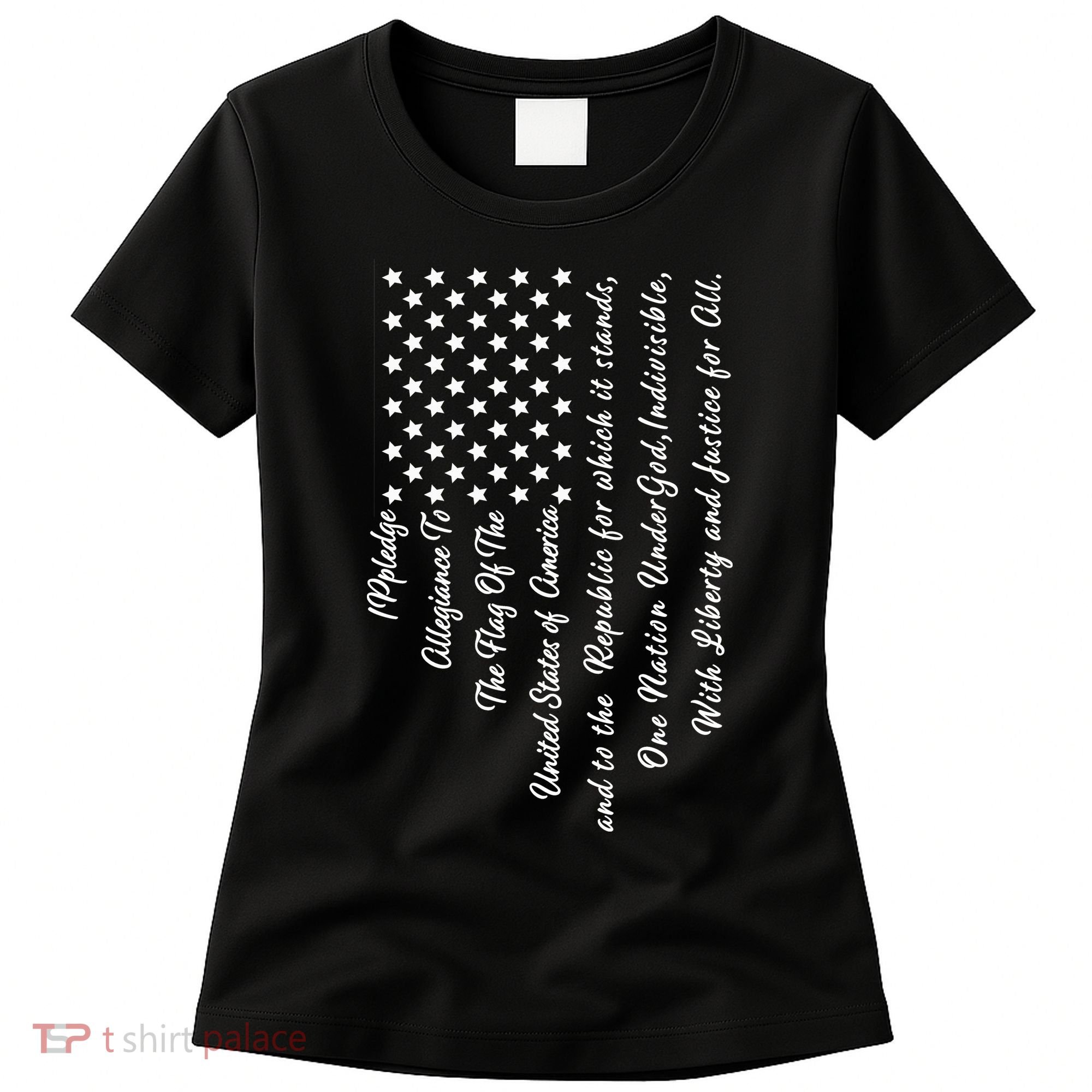 The Pledge of Allegiance American Flag Women's T-Shirt