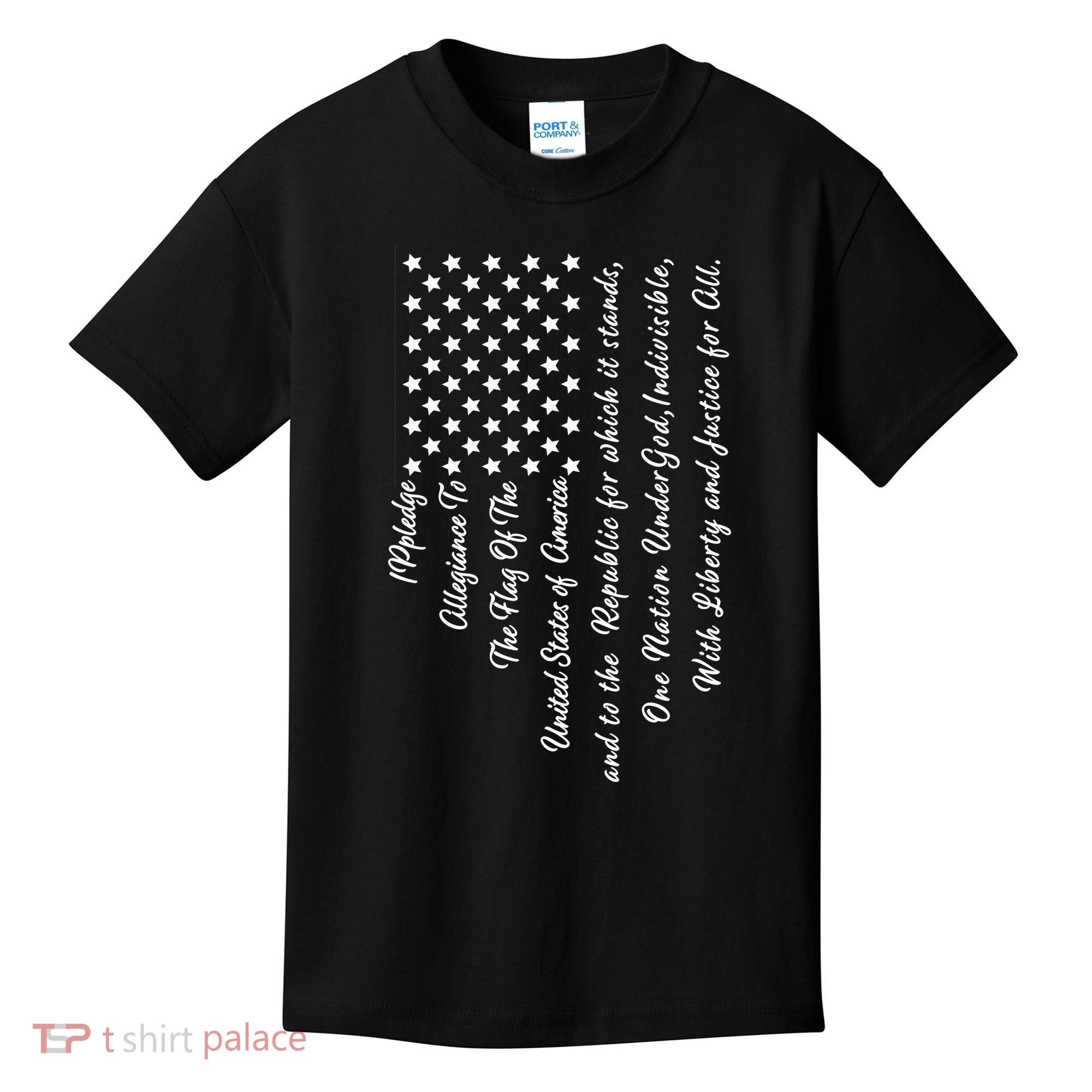 The Pledge of Allegiance American Flag Kids T-Shirt
