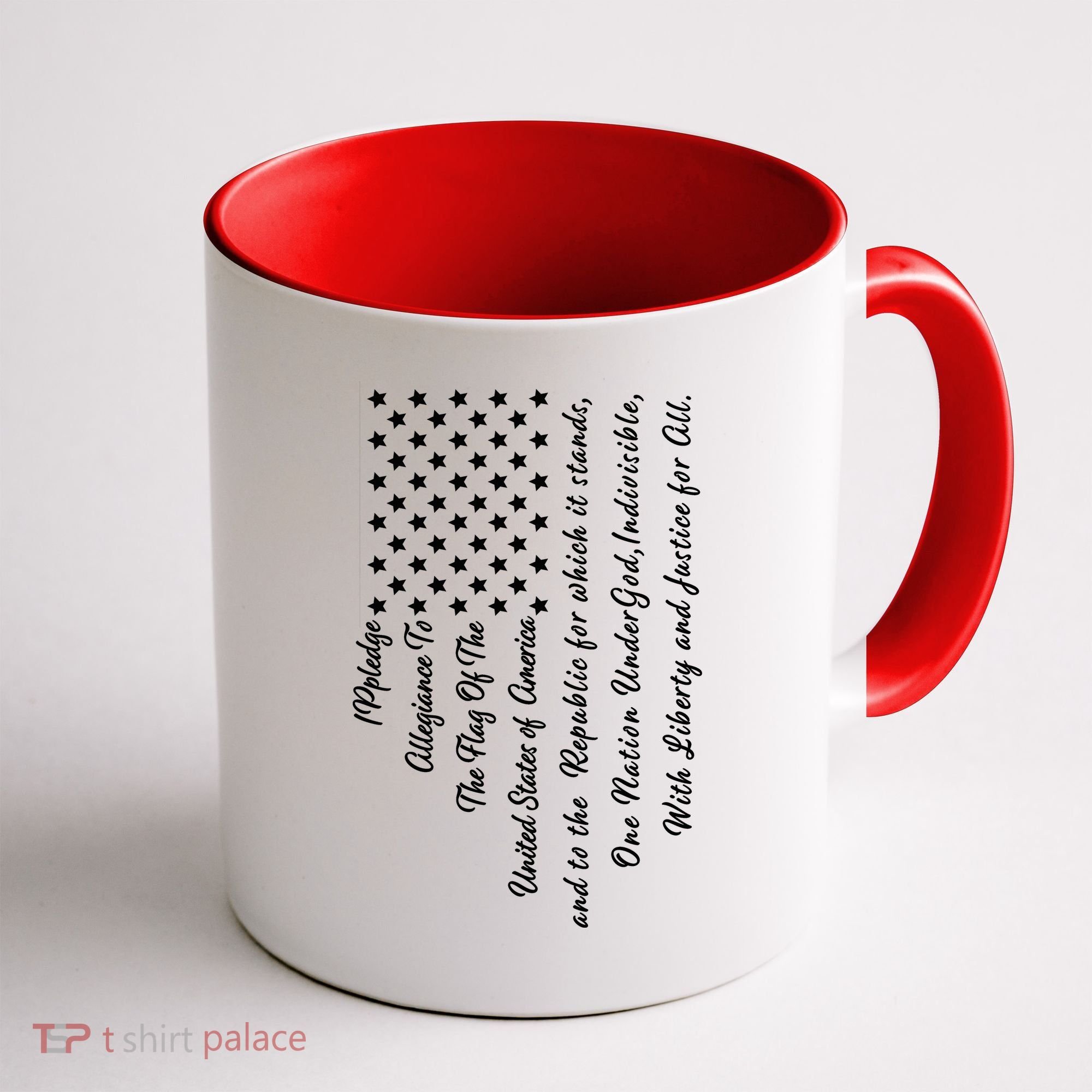 The Pledge of Allegiance American Flag Coffee Mug