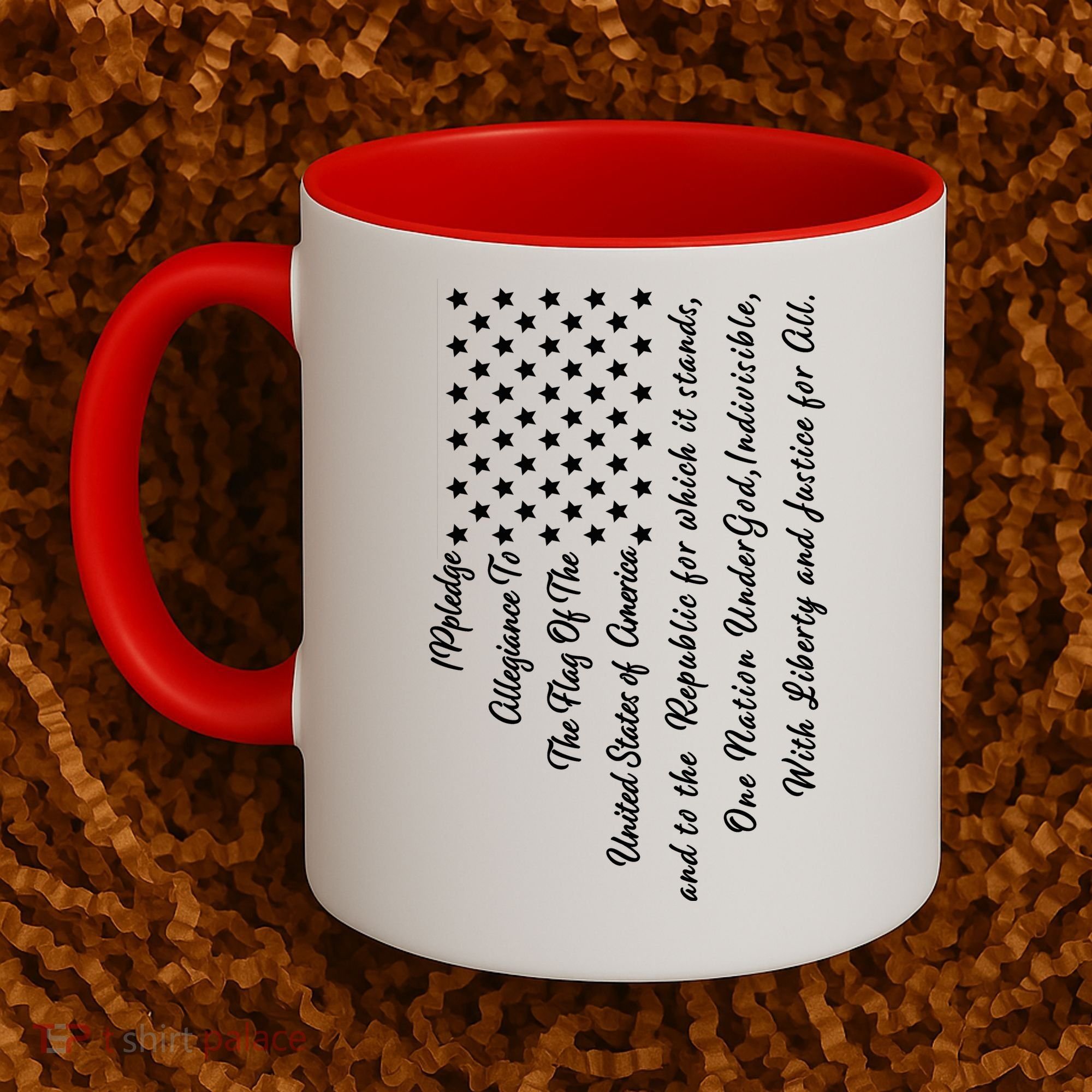 The Pledge of Allegiance American Flag Coffee Mug