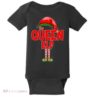 The Queen Elf Christmas Baby Bodysuit