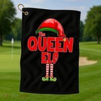 The Queen Elf Christmas Golf Towel thumb 1