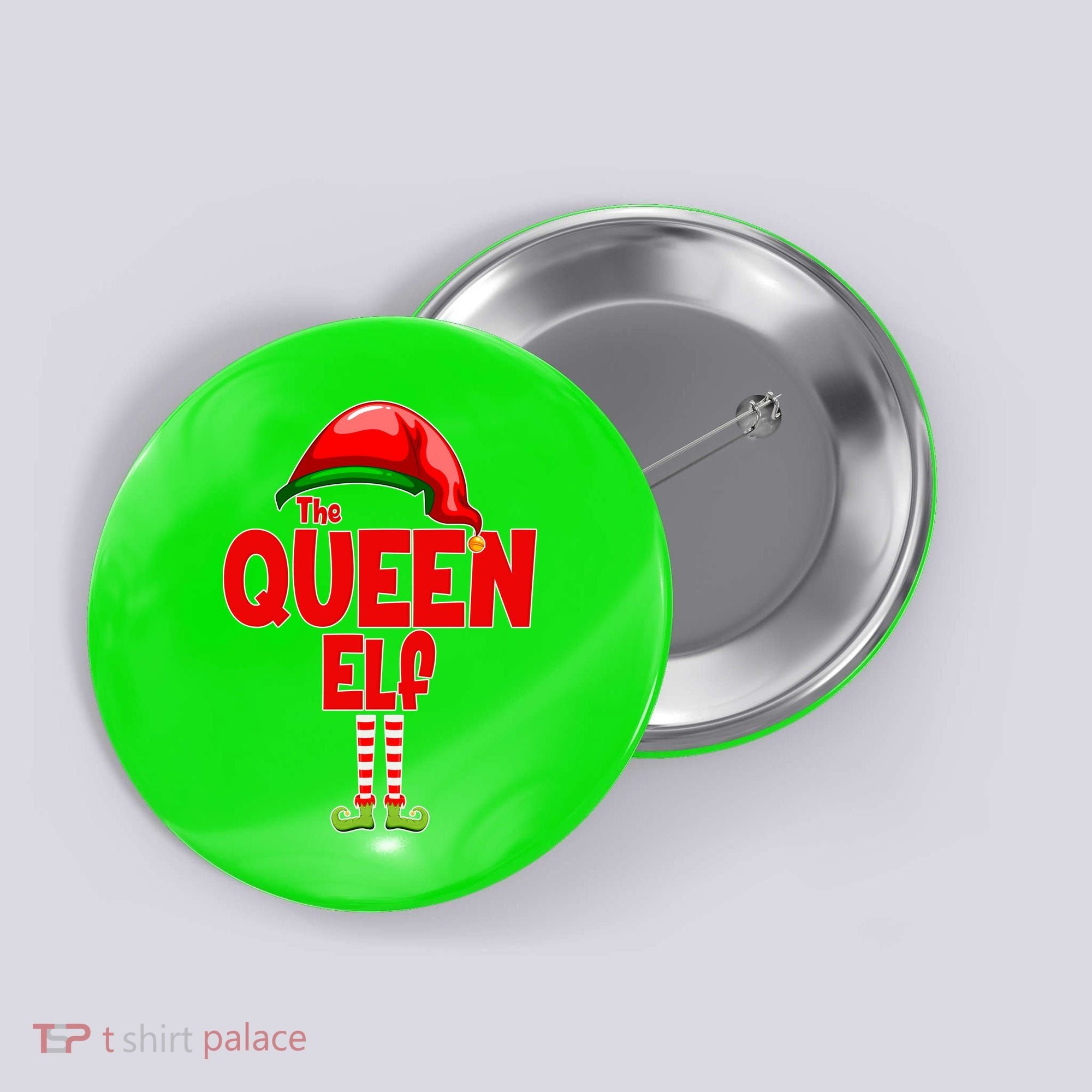 The Queen Elf Christmas Button