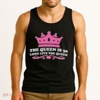 The Queen Is 30 Funny 30th Birthday Tank Top thumb 3