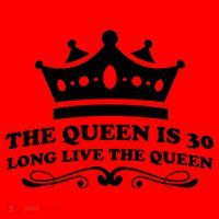 The Queen Is 30 Funny 30th Birthday Santa Hat thumb 1