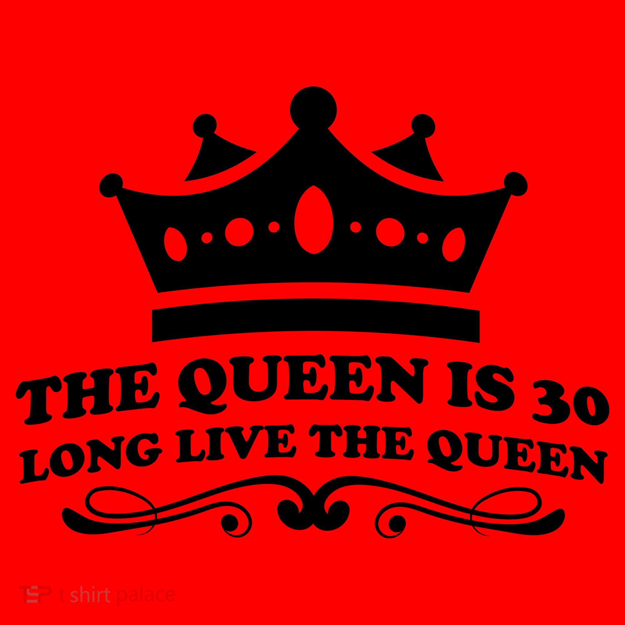The Queen Is 30 Funny 30th Birthday Santa Hat