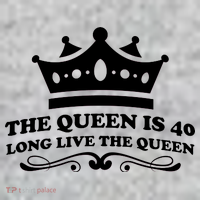 The Queen Is 40 Funny 40th Birthday The Baniff Cuffed Pom Beanie thumb 2