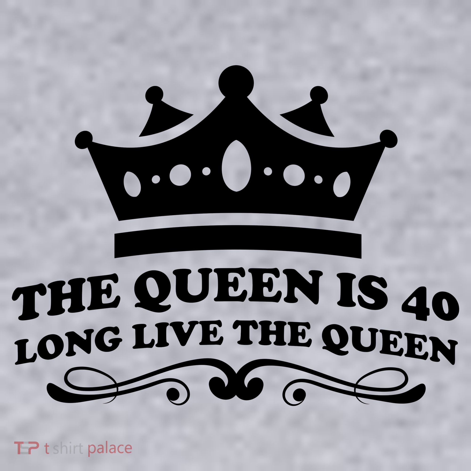 The Queen Is 40 Funny 40th Birthday Women's Racerback Cropped Tank