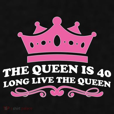 The Queen Is 40 Funny 40th Birthday Ladies PosiCharge Tri-Blend Wicking Tank