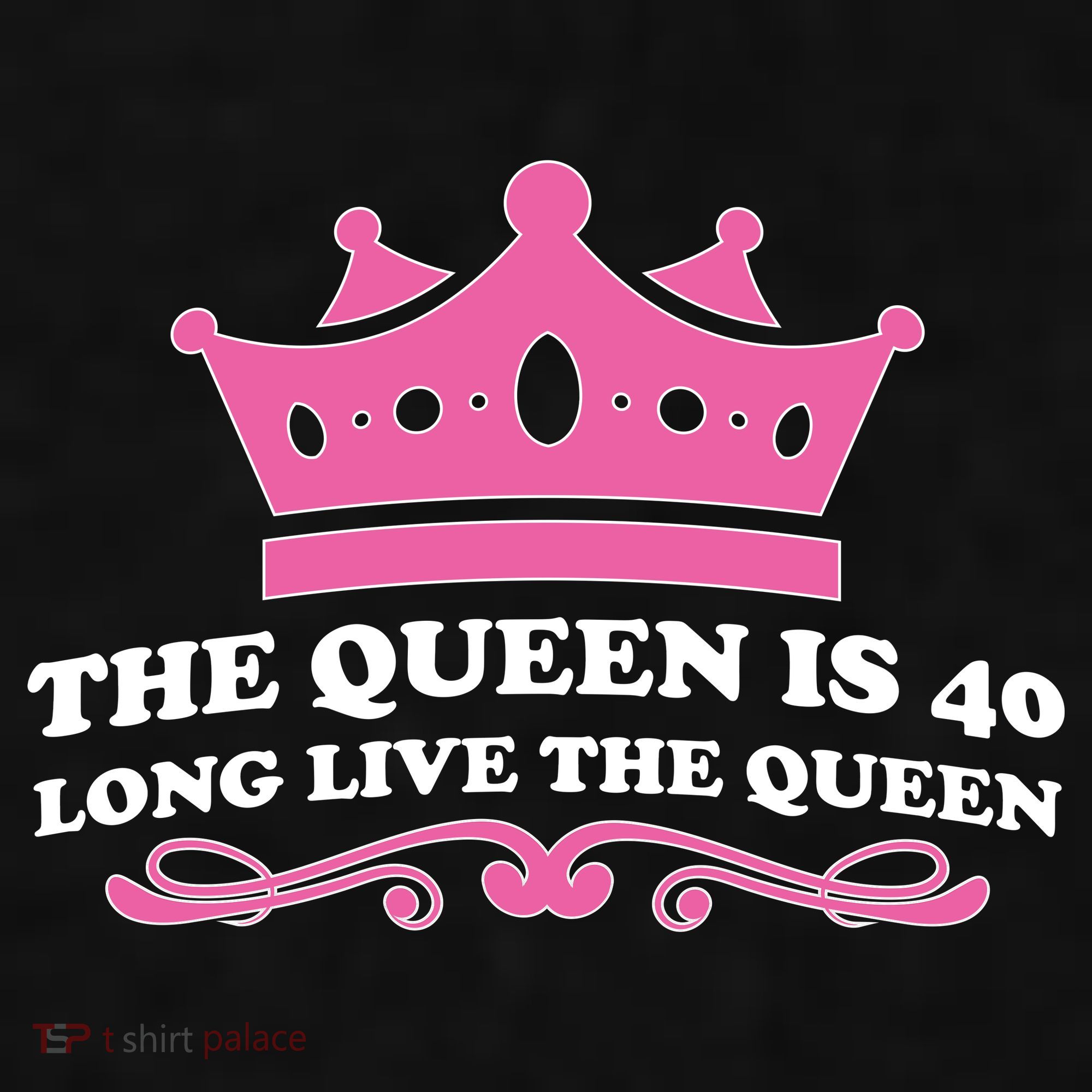 The Queen Is 40 Funny 40th Birthday Ladies PosiCharge Tri-Blend Wicking Tank