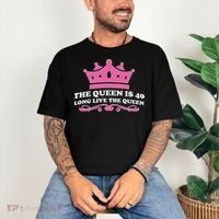 The Queen Is 40 Funny 40th Birthday Comfort Colors T-Shirt thumb 3