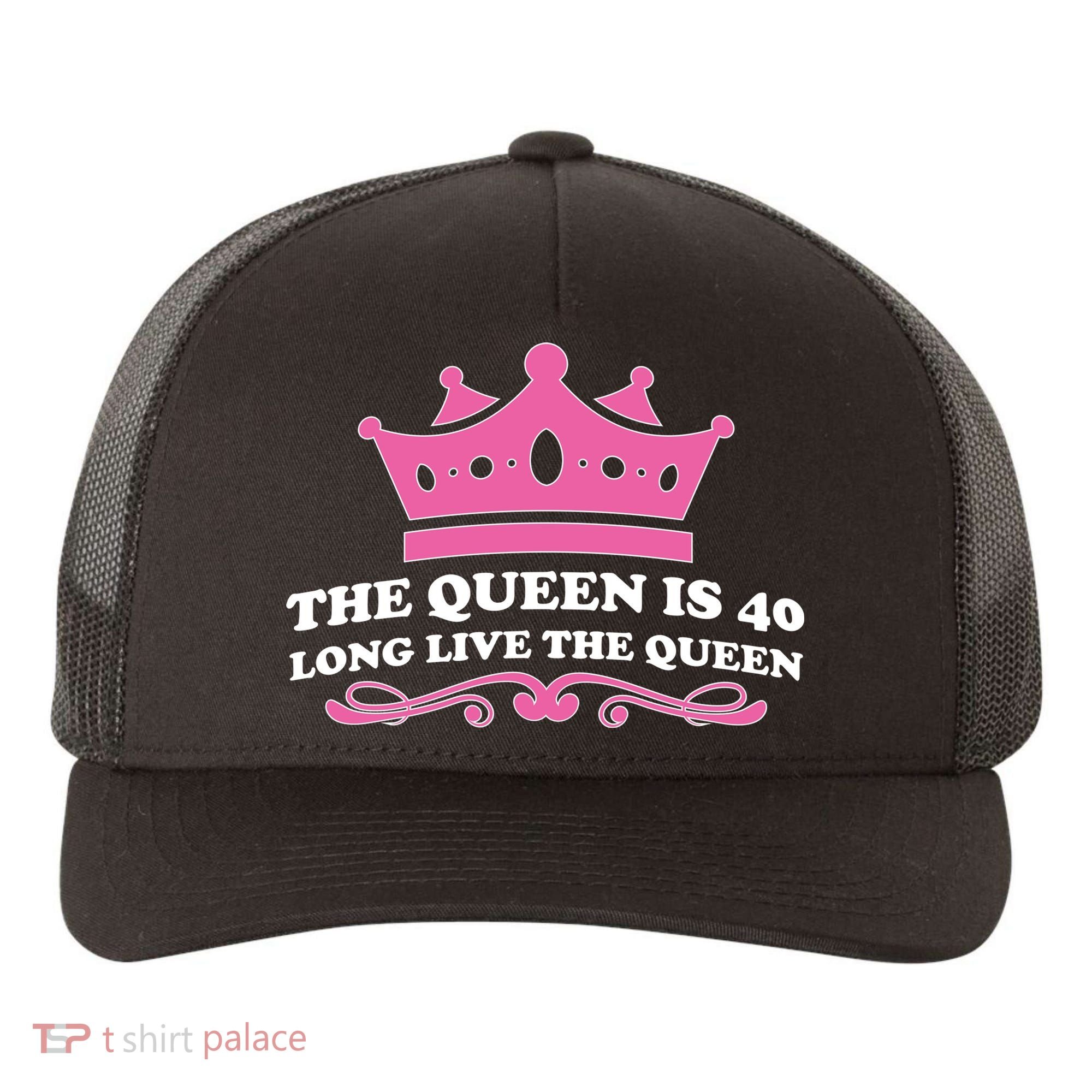 The Queen Is 40 Funny 40th Birthday Yupoong Adult 5-Panel Trucker Hat
