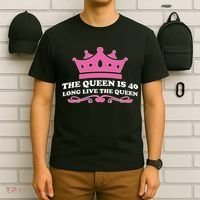 The Queen Is 40 Funny 40th Birthday T-Shirt thumb 6