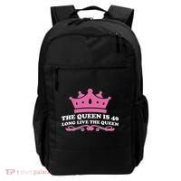 The Queen Is 40 Funny 40th Birthday Backpack thumb 0