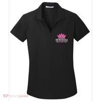 The Queen Is 40 Funny 40th Birthday Women's Dry Zone Grid Polo thumb 0
